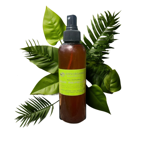image of Clearing Spray on top of leaves