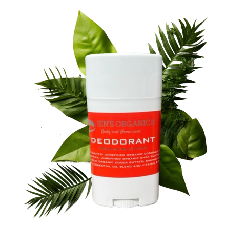 image of Aluminum-free Deodorant on top of leaves